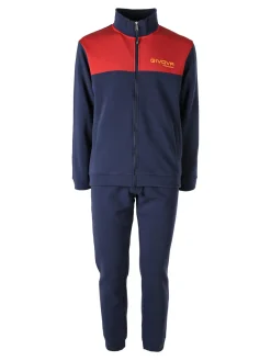 Givova Completo tuta 2 pezzi felpata da uomo full zip - bordeaux