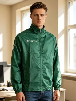 Givova Giacca a vento da uomo con zip