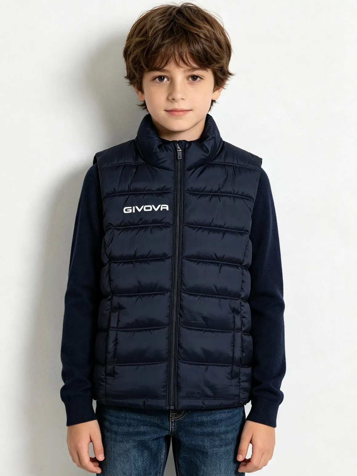 Givova Gilet imbottito da bambino con zip