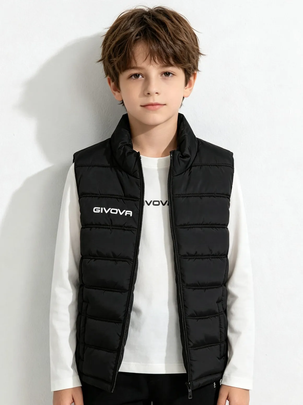 Givova Gilet imbottito da bambino con zip