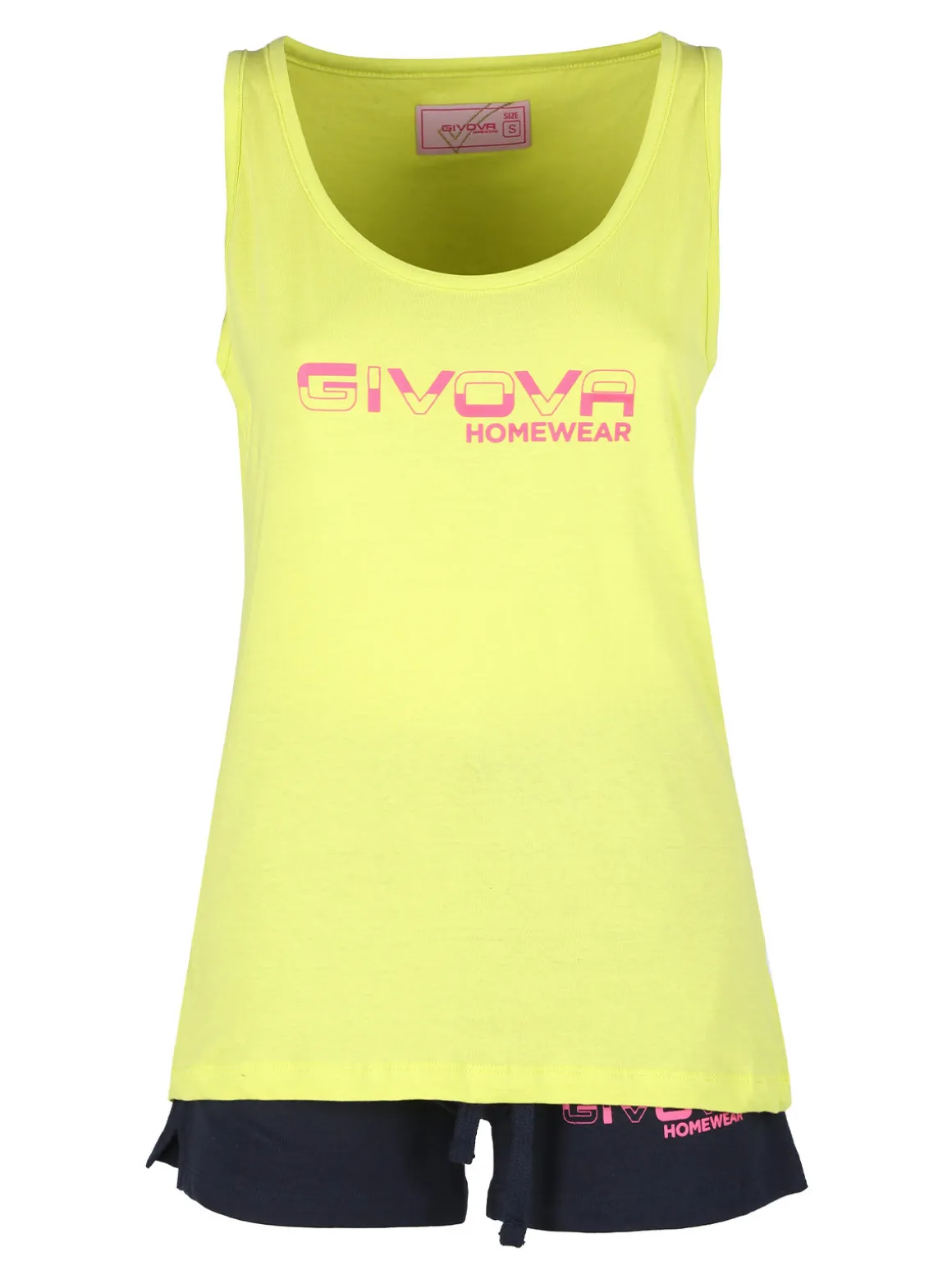 Givova Pigiama corto da donna in cotone con canotta e shorts