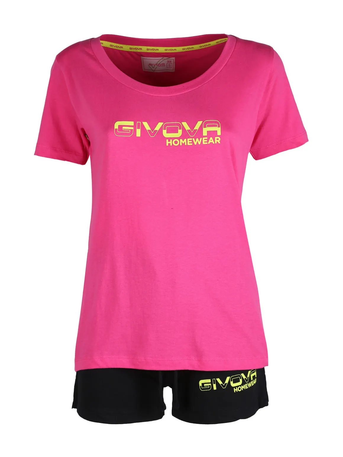 Givova Pigiama corto da donna in cotone con t-shirt e shorts