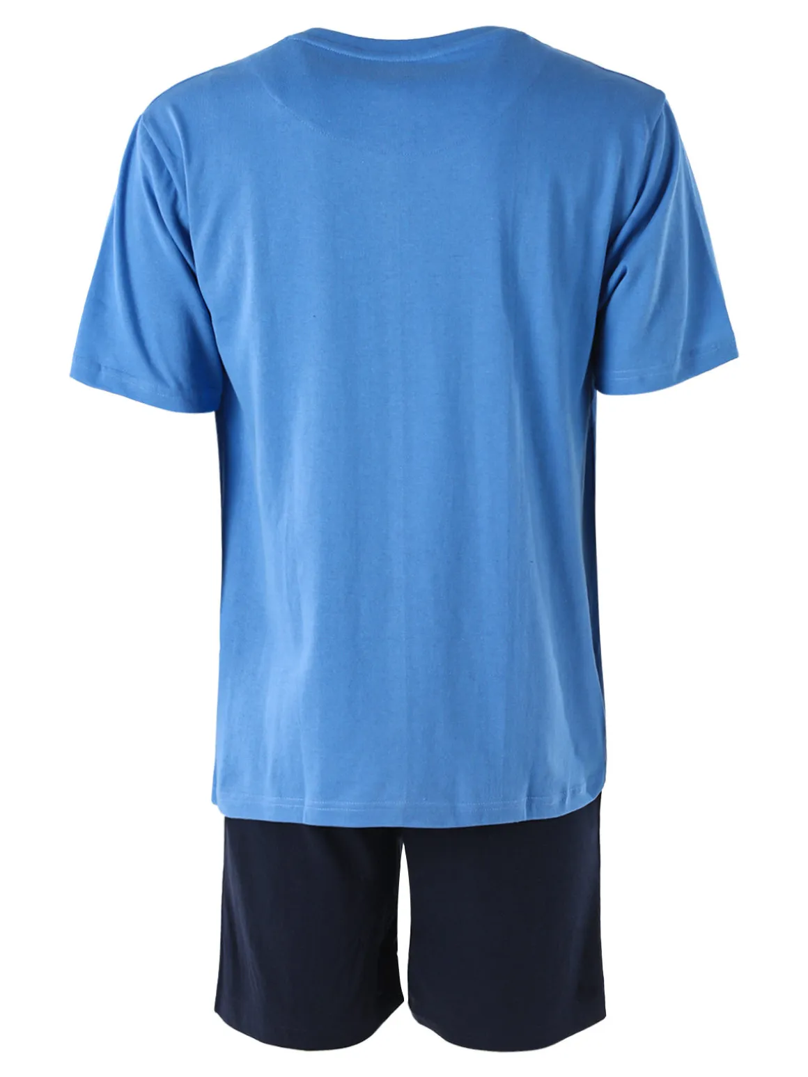 Givova Pigiama corto da uomo in misto cotone con logo - blu