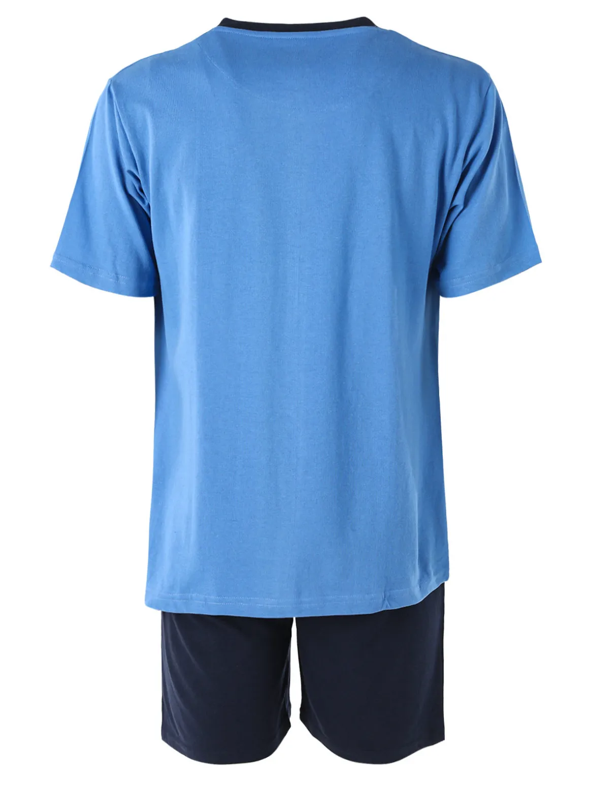 Givova Pigiama corto da uomo in misto cotone con logo - blu