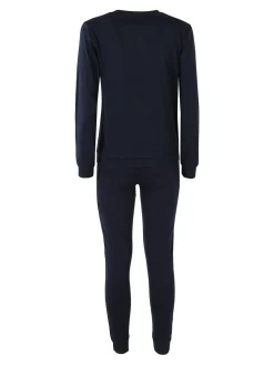 Givova Pigiama donna in cotone interlock con stampa - blu scuro
