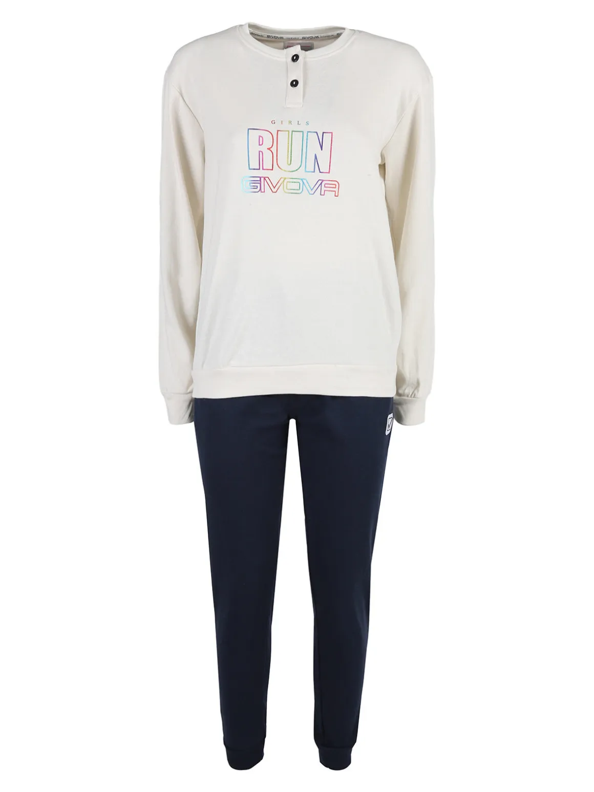 Givova Pigiama donna in cotone interlock - panna