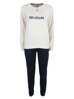Givova Pigiama donna in cotone interlock - panna