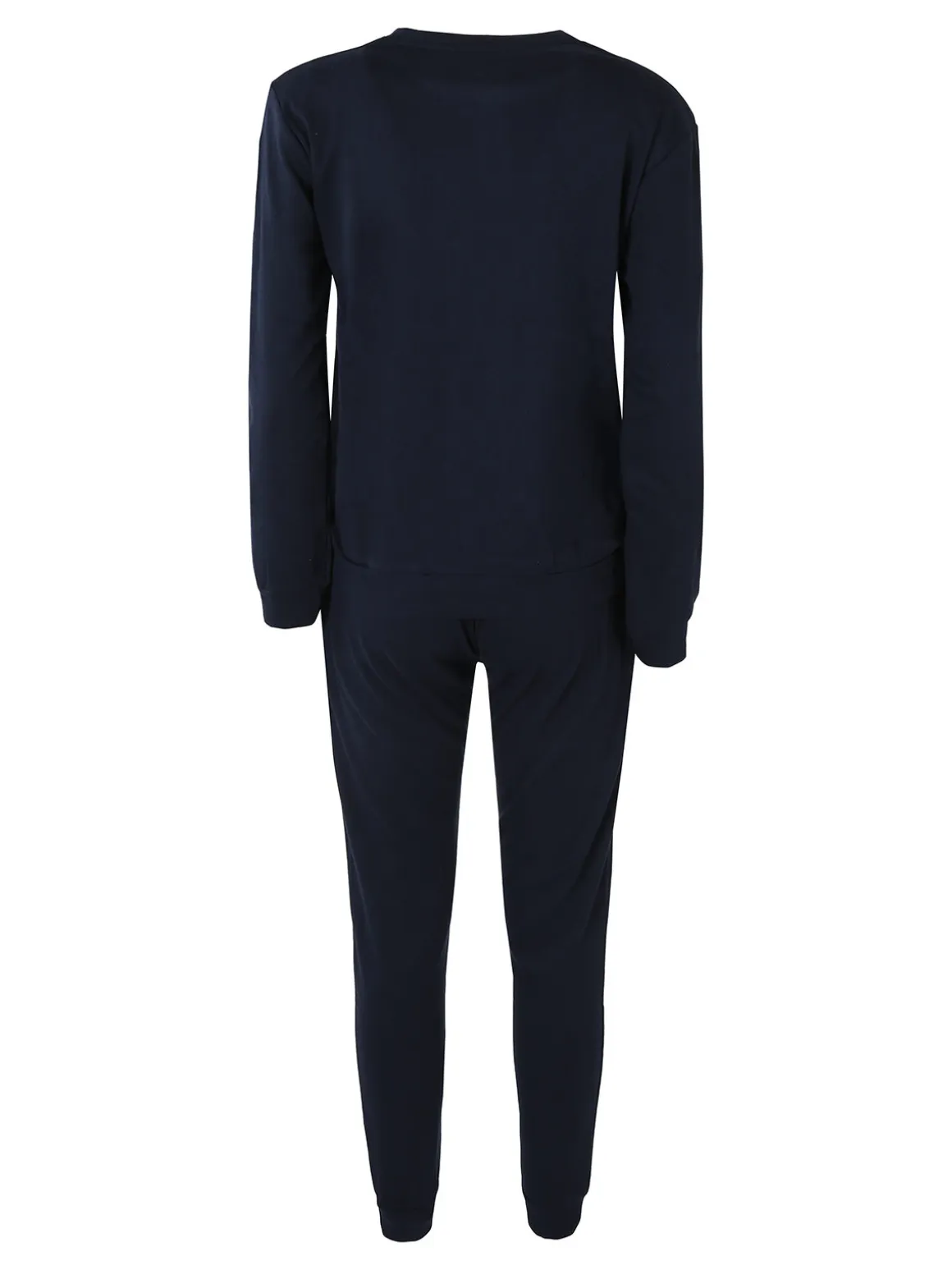 Givova Pigiama lungo da donna in cotone interlock - blu scuro