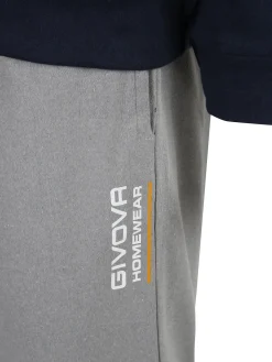 Givova Pigiama lungo da uomo in misto cotone interlock - blu scuro