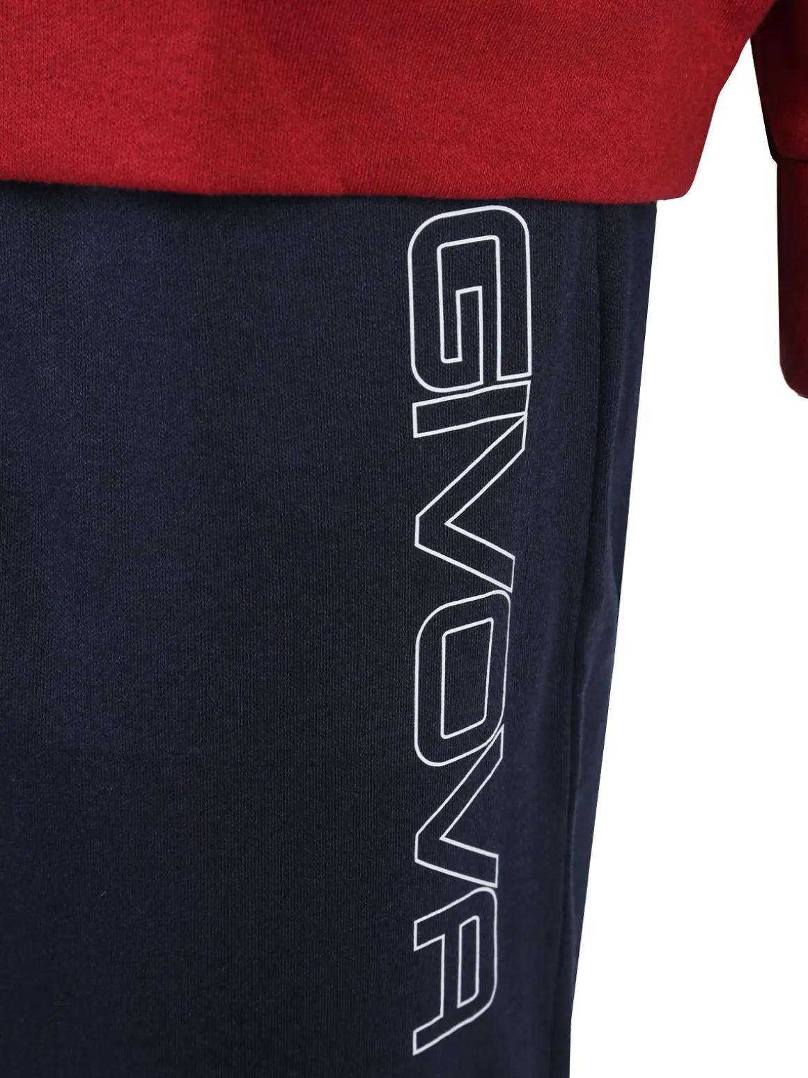 Givova Pigiama lungo da uomo in misto cotone interlock - bordeaux