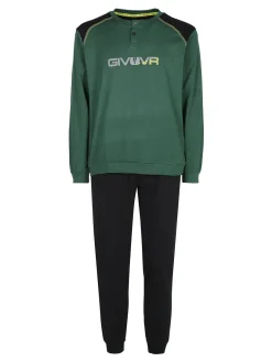 Givova Pigiama lungo da uomo in cotone interlock