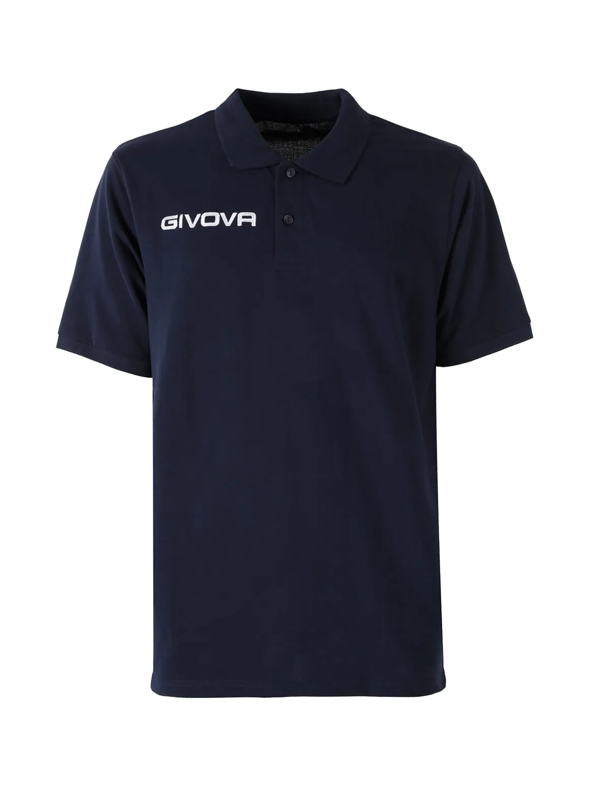 Givova Polo da uomo in cotone piquet a maniche corte - blu scuro