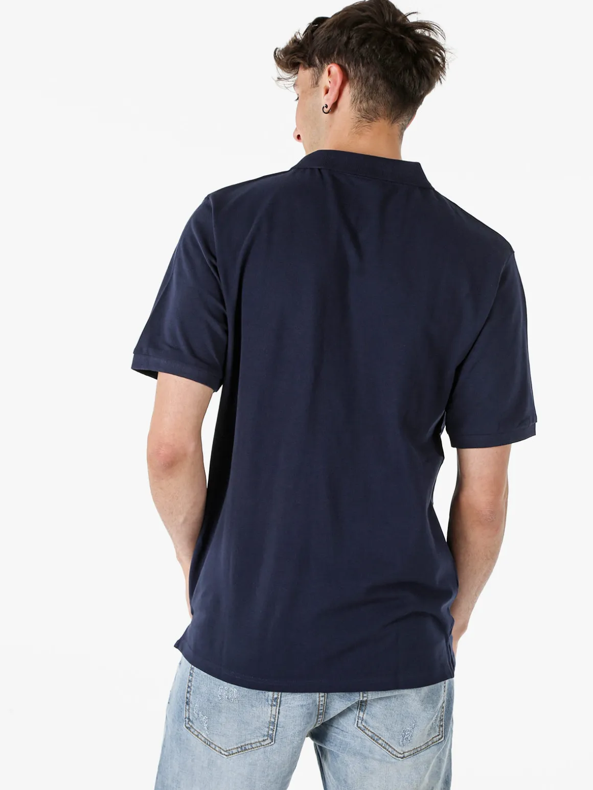 Givova Polo da uomo in cotone piquet a maniche corte - blu scuro