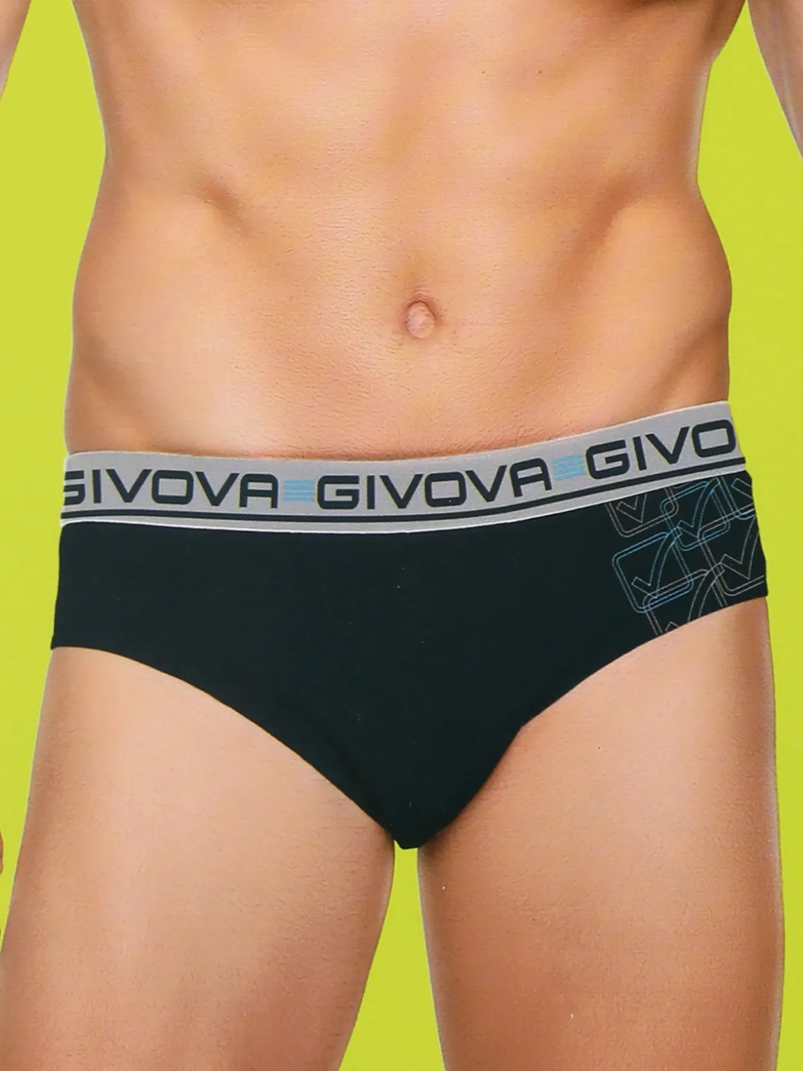 Givova Slip da uomo in cotone bielastico - blu