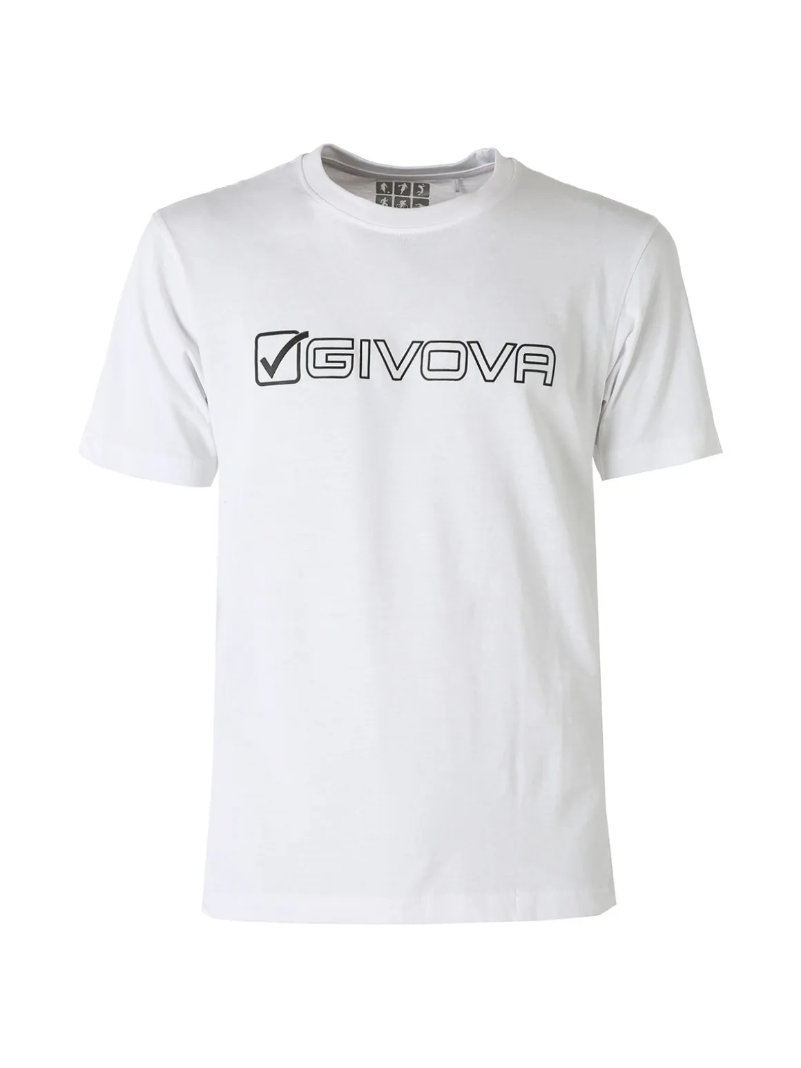 Givova T-shirt da uomo in cotone con logo - bianco