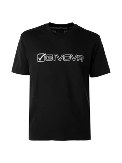 Givova T-shirt da uomo in cotone con logo - nero