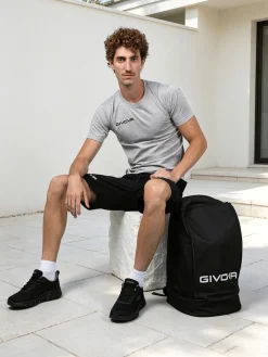Givova T-shirt girocollo da uomo in cotone - grigio