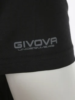 Givova T-shirt intima da uomo in cotone bielastico - nero