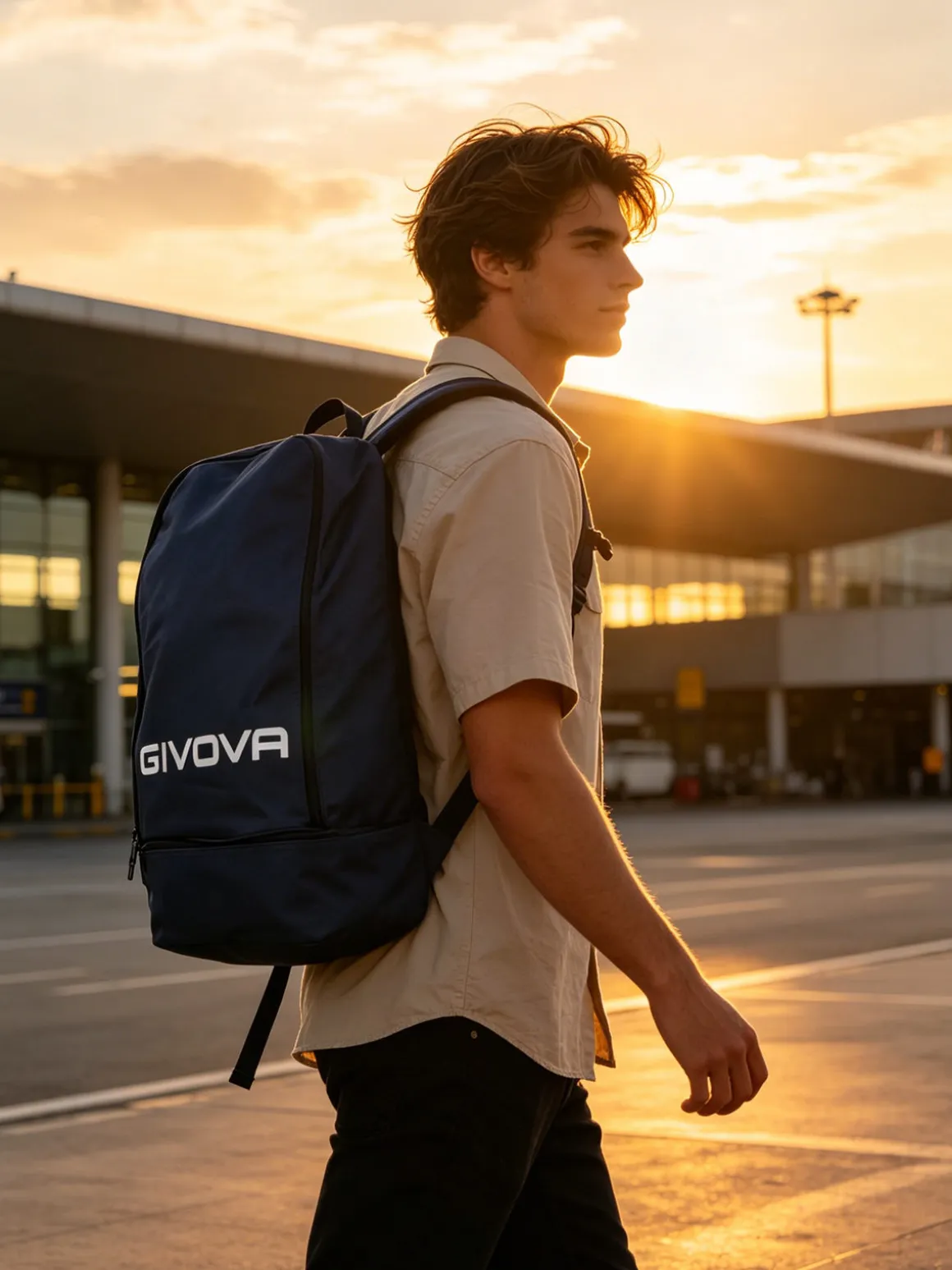 Givova Zaino sportivo con tasca porta scarpe - blu