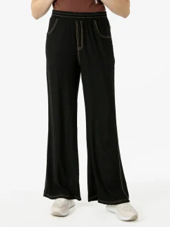 Gladys Jeggings donna a gamba larga con finale ampio - nero