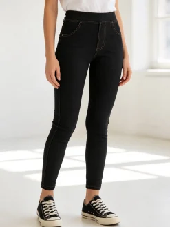 Gladys Jeggings donna con interno felpato - nero