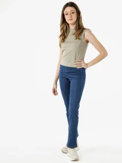 Gladys Jeggings donna elasticizzato a zampa - blu