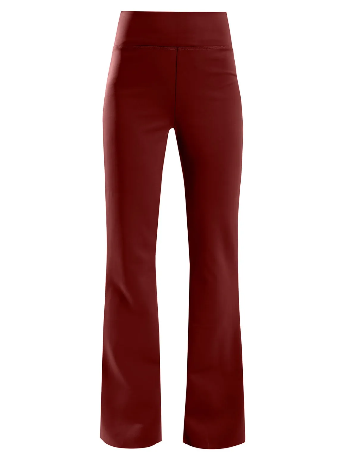 Gladys Leggings donna a gamba larga con finale in taglio vivo - bordeaux