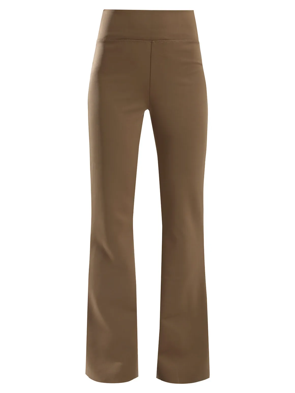 Gladys Leggings donna a gamba larga con finale in taglio vivo - marrone