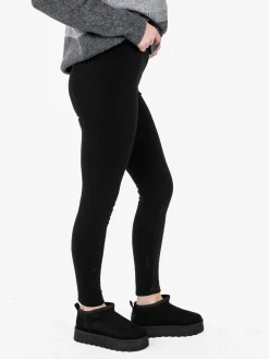Gladys Leggings donna con interno di pelo - nero