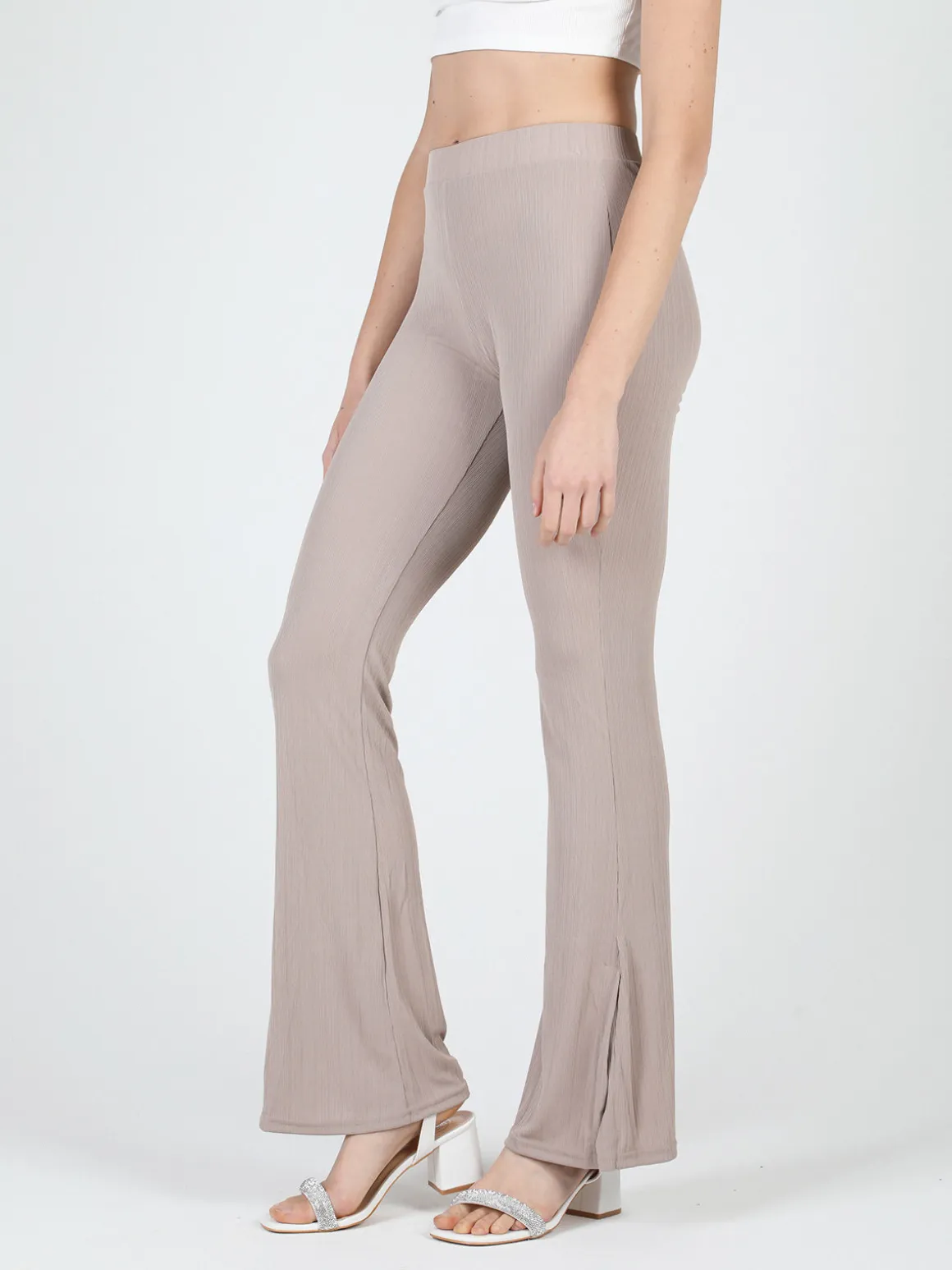 Gladys Leggings donna leggeri con finale a zampa e spacco laterale