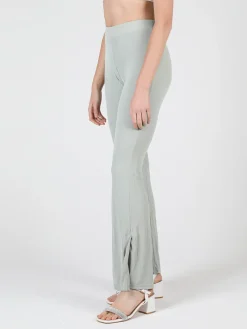 Gladys Leggings donna leggeri con finale a zampa e spacco laterale