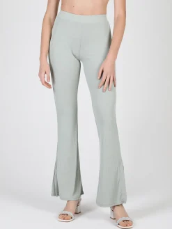 Gladys Leggings donna leggeri con finale a zampa e spacco laterale