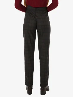 Gladys Leggings donna pied de poule con interno in pile - marrone