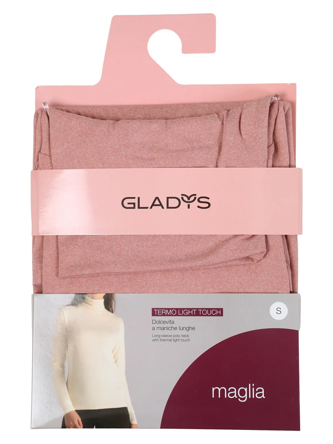 Gladys Maglia dolcevita donna termo light - rosa
