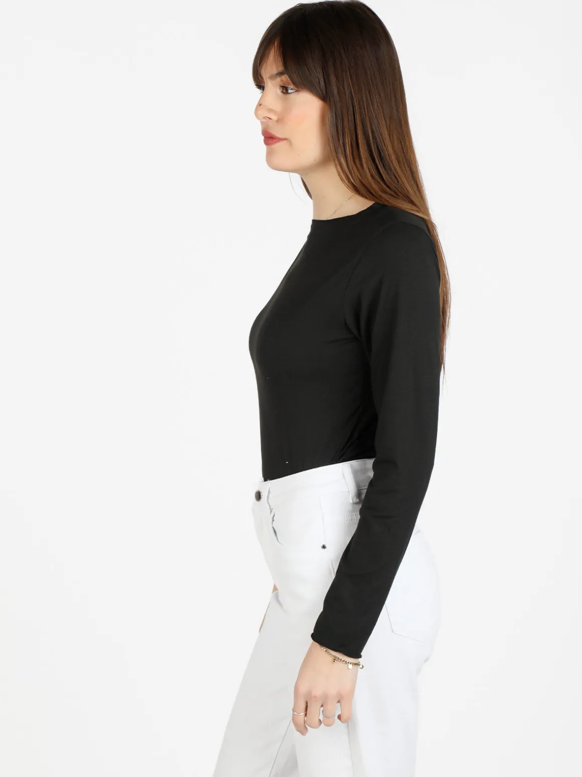 Gladys Maglia donna con scollo a barchetta in microfibra