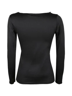 Gladys Maglia donna con scollo a barchetta in microfibra