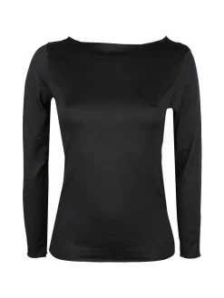 Gladys Maglia donna con scollo a barchetta in microfibra