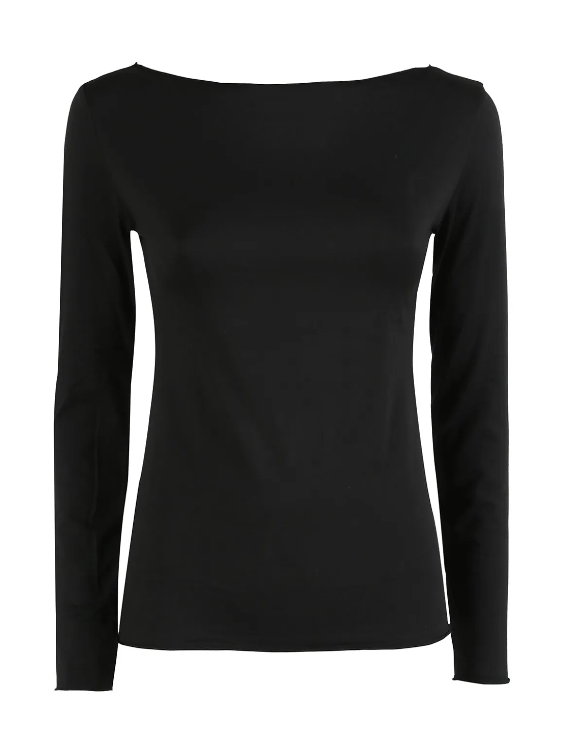 Gladys Maglia donna termo light con scollo a barca - nero
