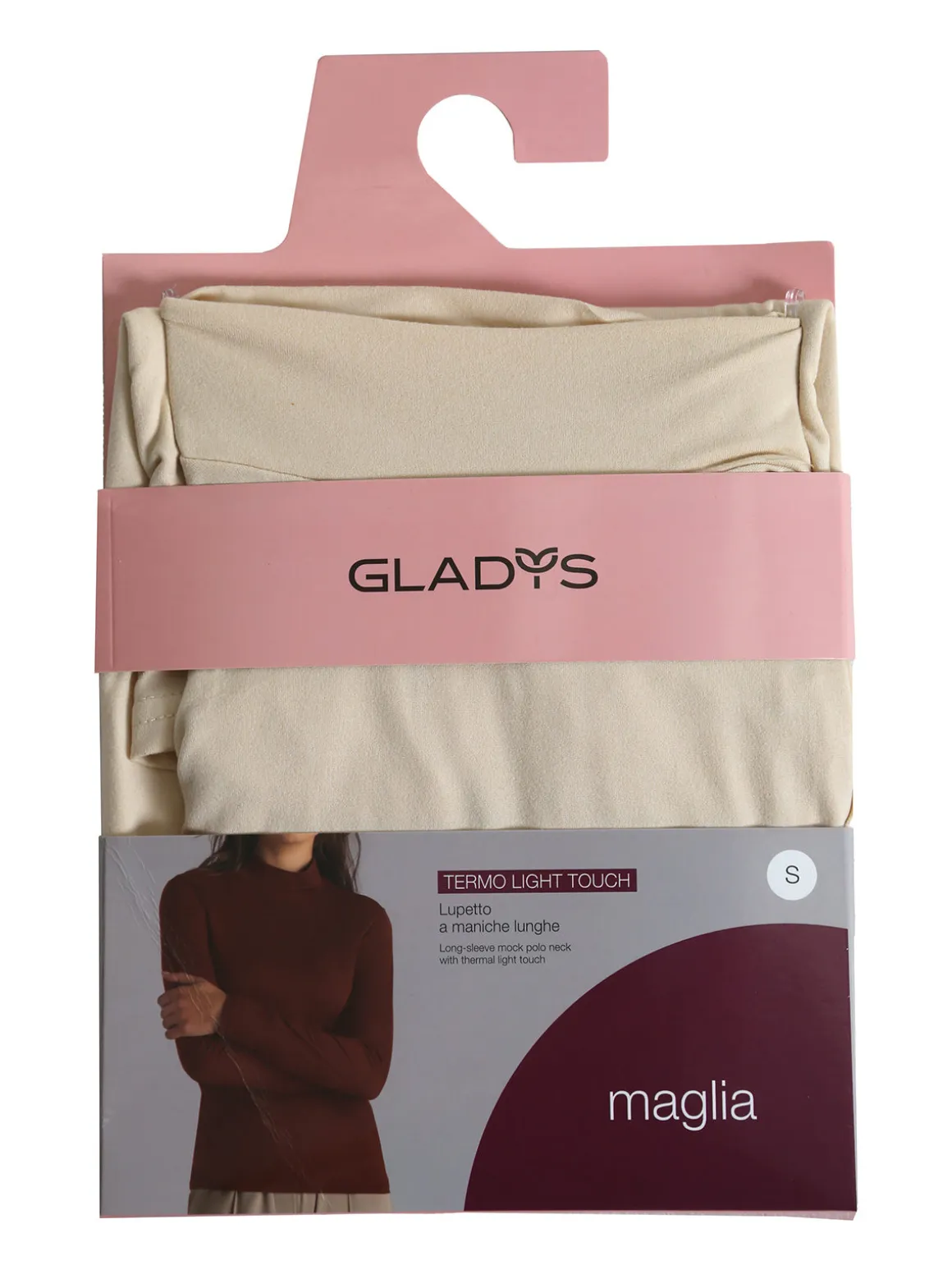 Gladys Maglia donna termo light a lupetto - naturale
