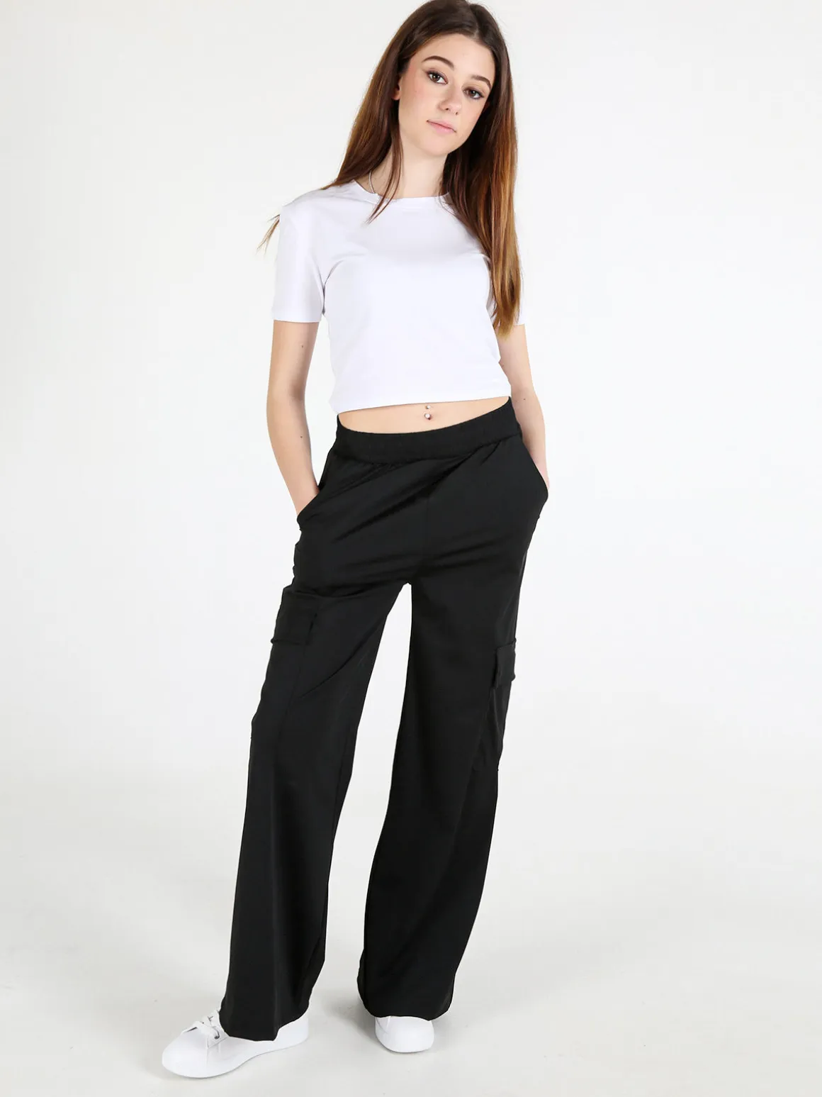 Gladys Pantaloni da donna cargo a gamba larga
