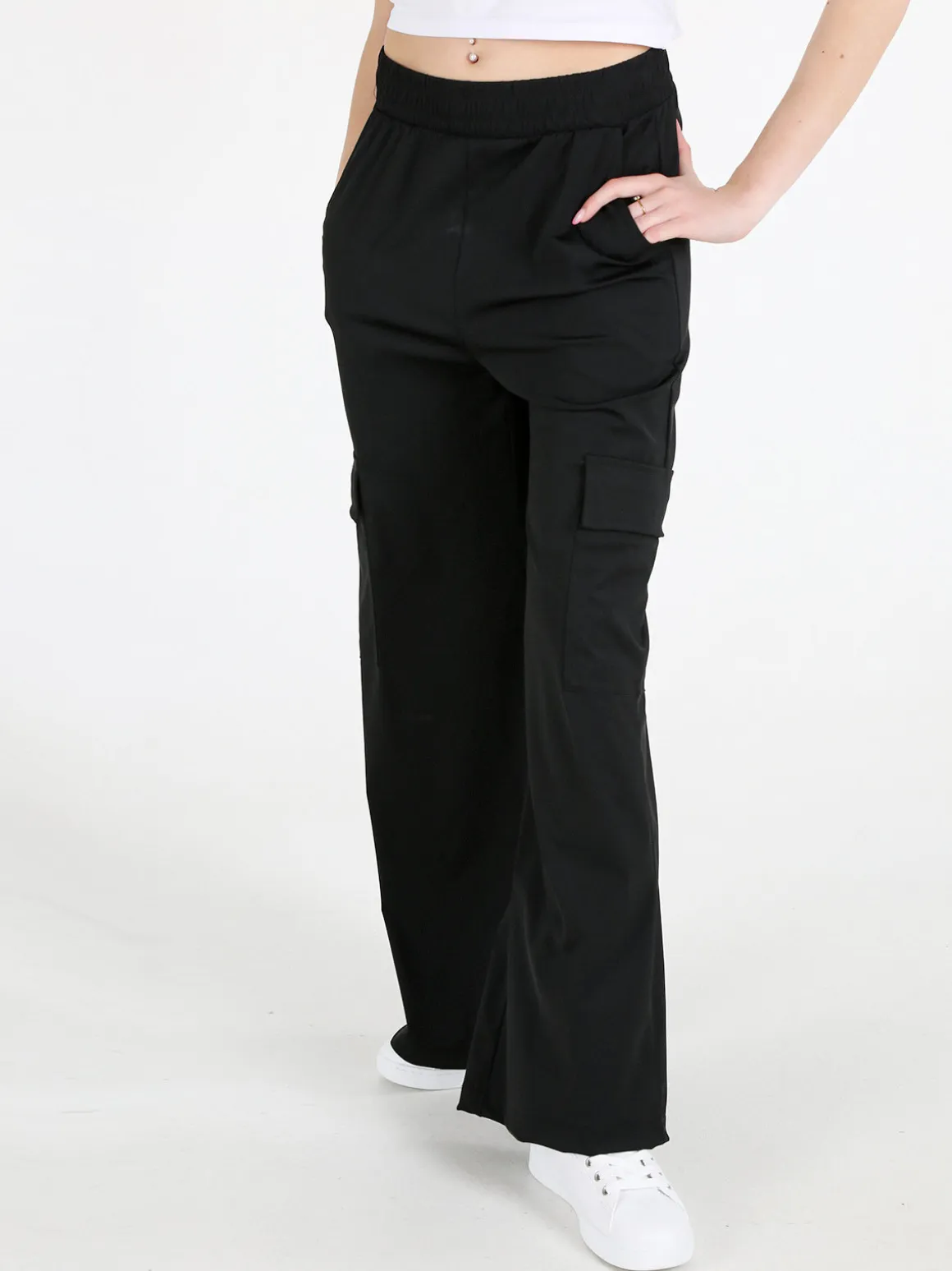 Gladys Pantaloni da donna cargo a gamba larga