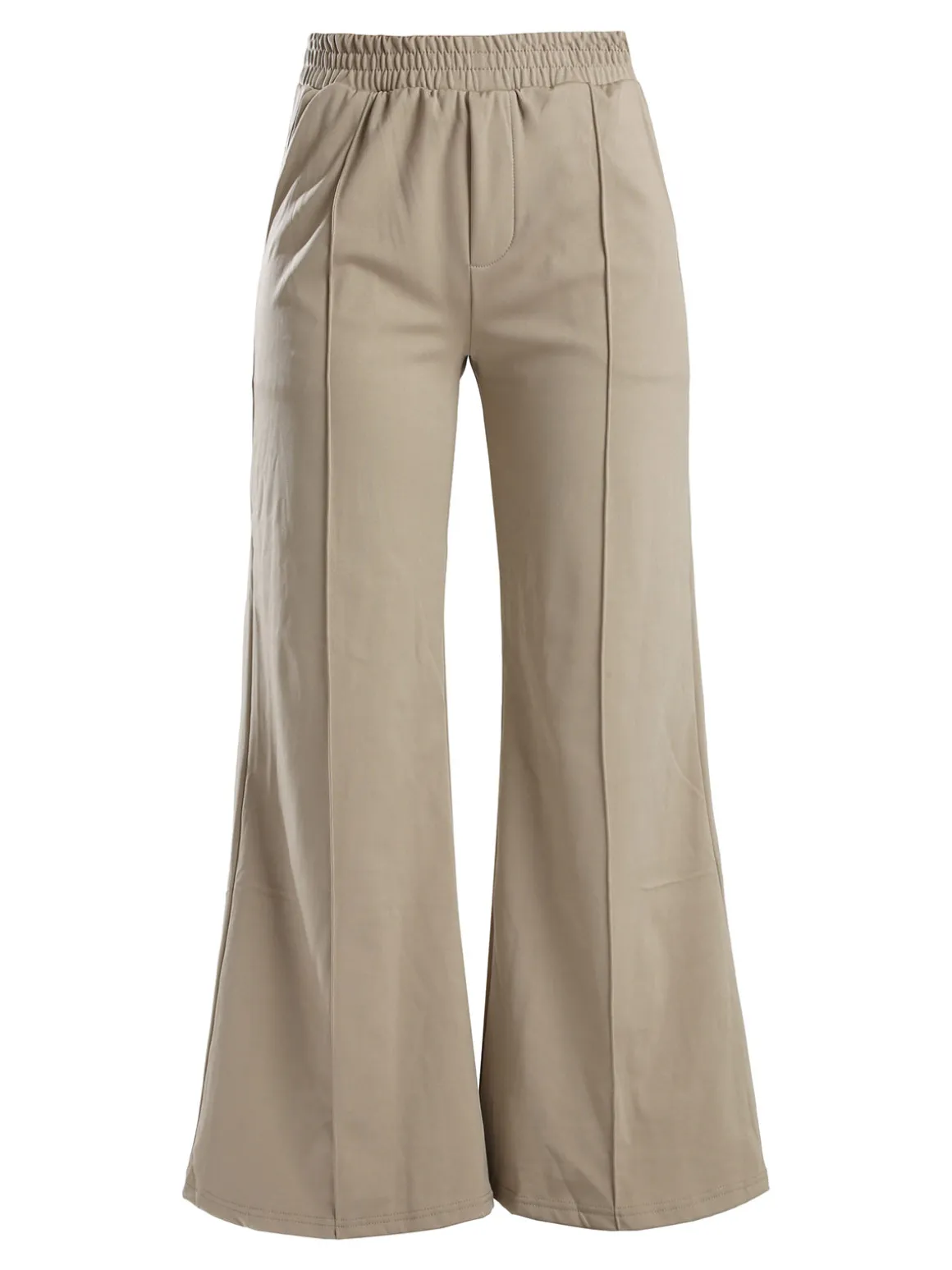 Gladys Pantaloni donna a gamba larga con interno in pile - sabbia