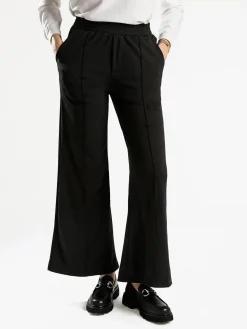 Gladys Pantaloni donna a gamba larga con interno in pile - nero