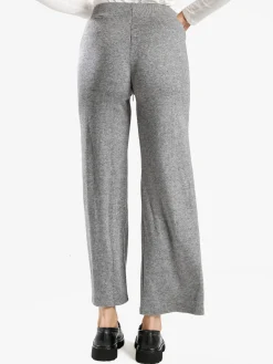 Gladys Pantaloni donna a gamba larga con coulisse - grigio