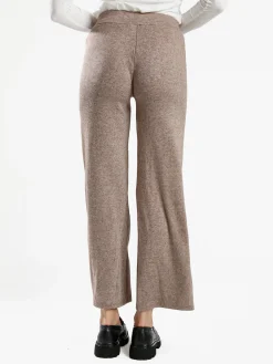 Gladys Pantaloni donna a gamba larga con coulisse - cammello