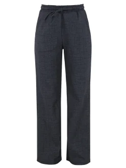 Gladys Pantaloni donna a gamba larga con interno in pile - blu scuro