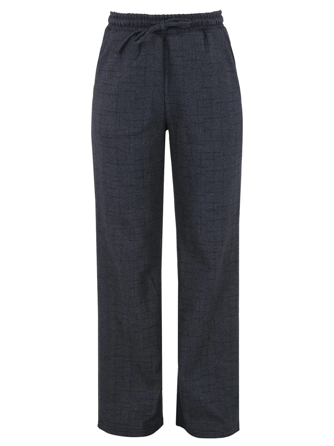 Gladys Pantaloni donna a gamba larga con interno in pile - blu scuro
