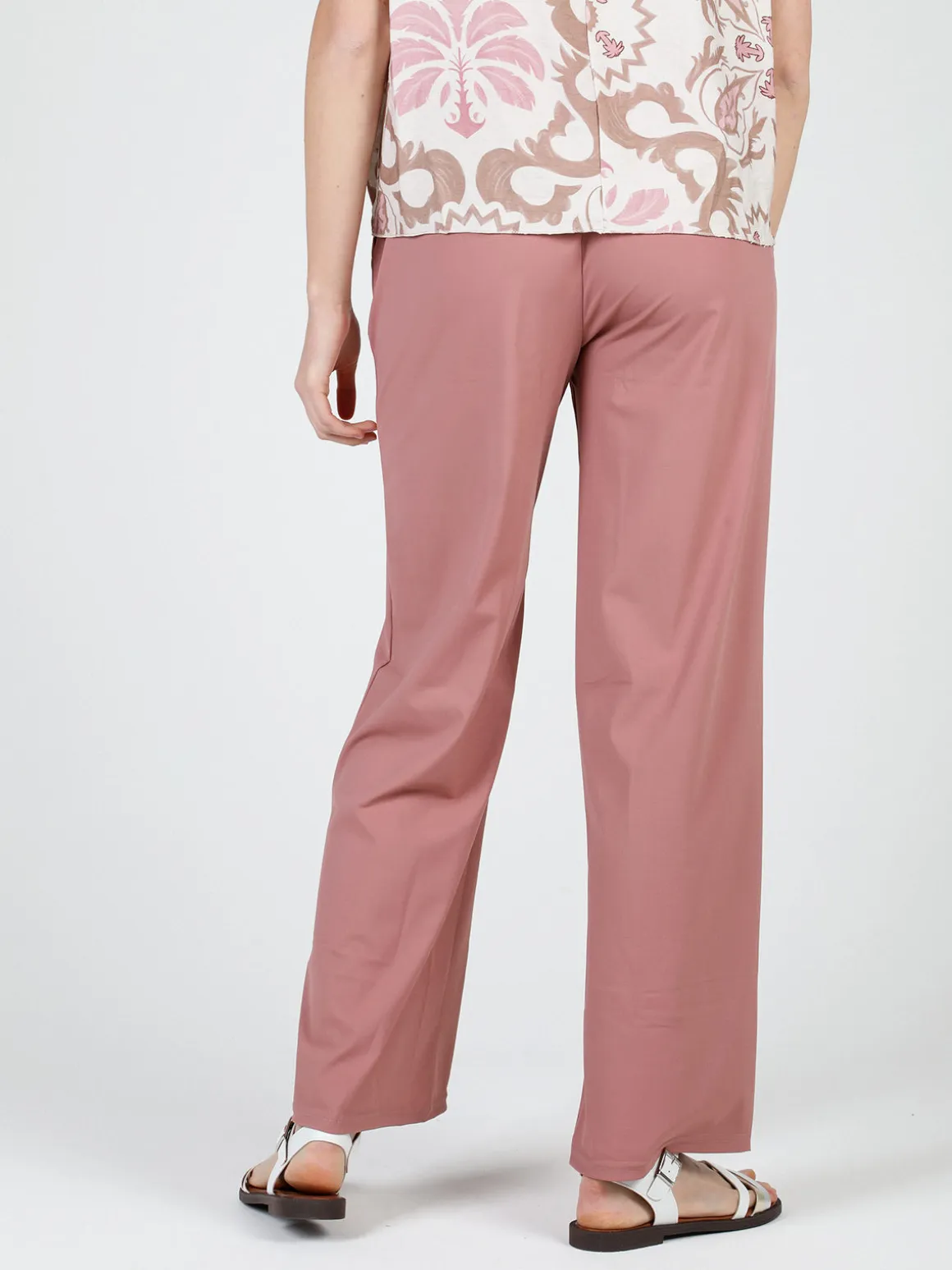 Gladys Pantaloni donna in tessuto tecnico a gamba larga