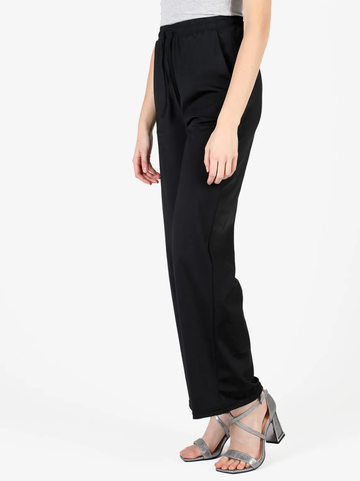 Gladys Pantaloni donna in tessuto tecnico a gamba larga