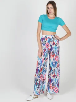 Gladys Pantaloni donna leggeri a palazzo colorati